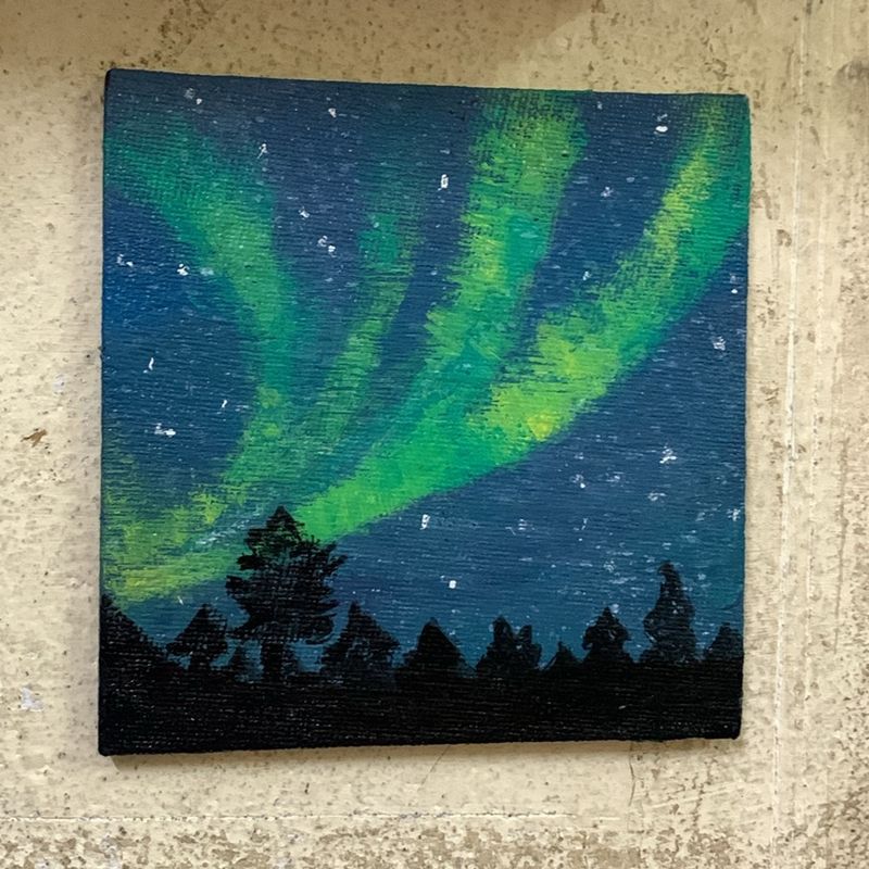 Aesthetic Art Northern light 4x4inch