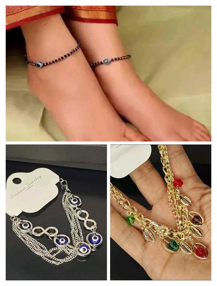 2 Charm Bracelt 1 Pair Anklet