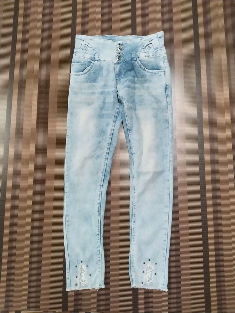 V-03 Size-30 Slim Fit Women Denim Jeans