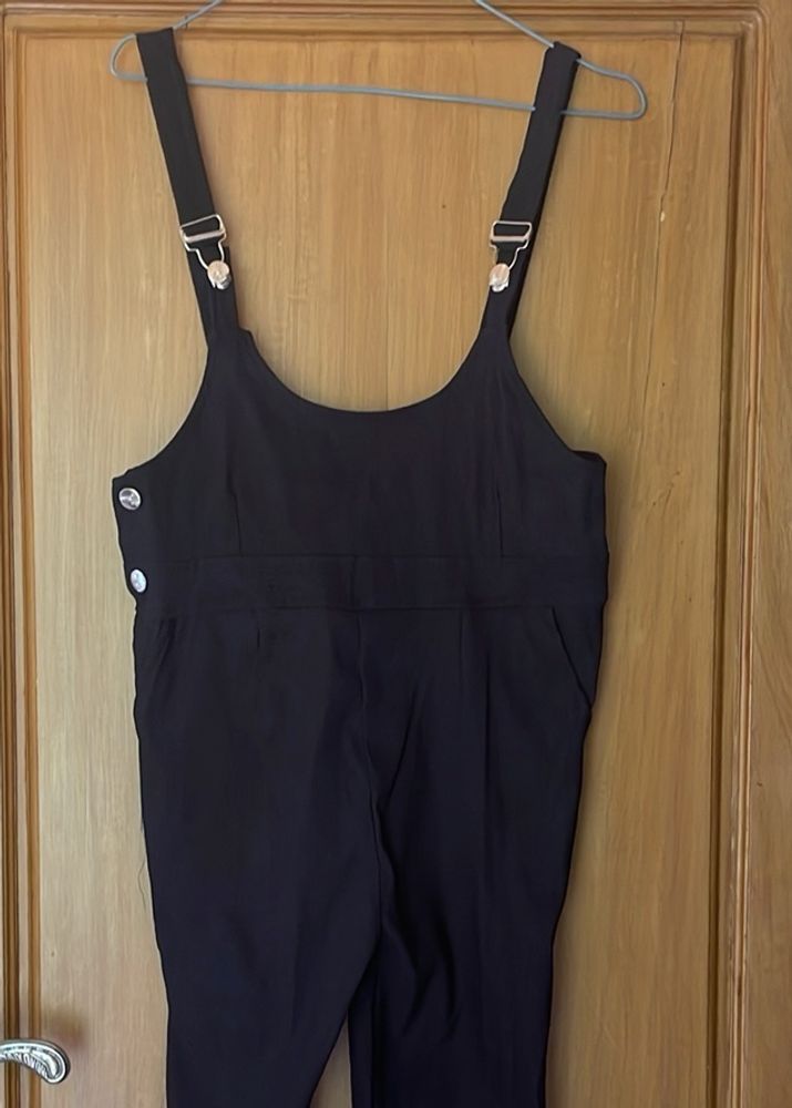 Women Black Dungaree