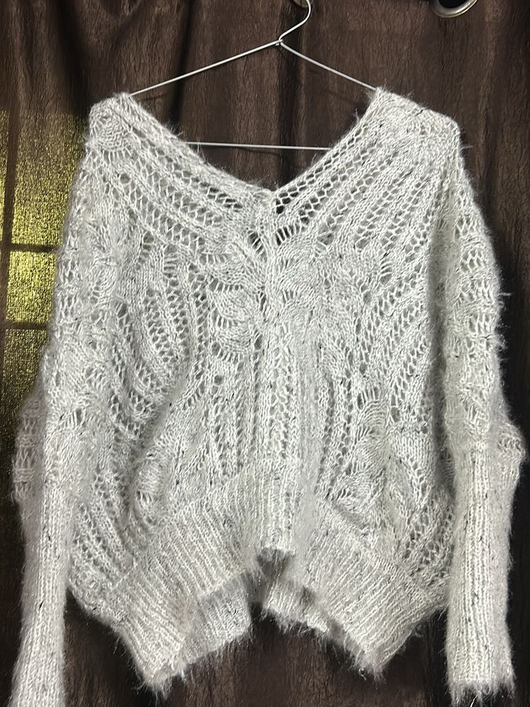 Knitted White Sweater