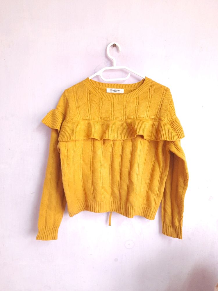 Mustard Sweater Top