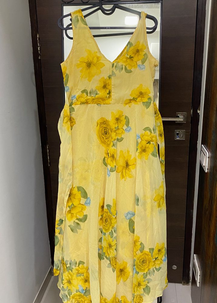 Yellow Floral Maxi Dress