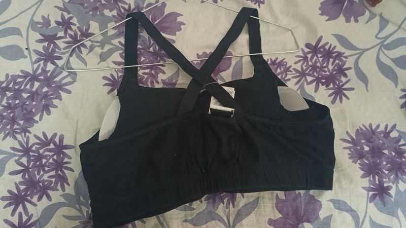 Black Decathlon Sports Bra