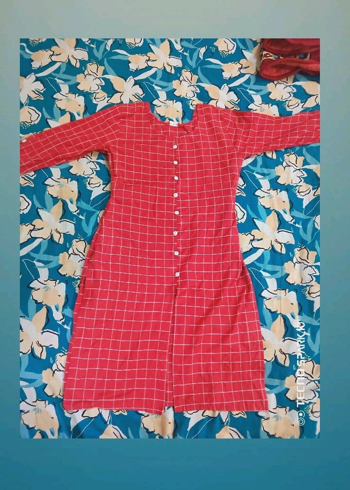 Women Checkered Kurti