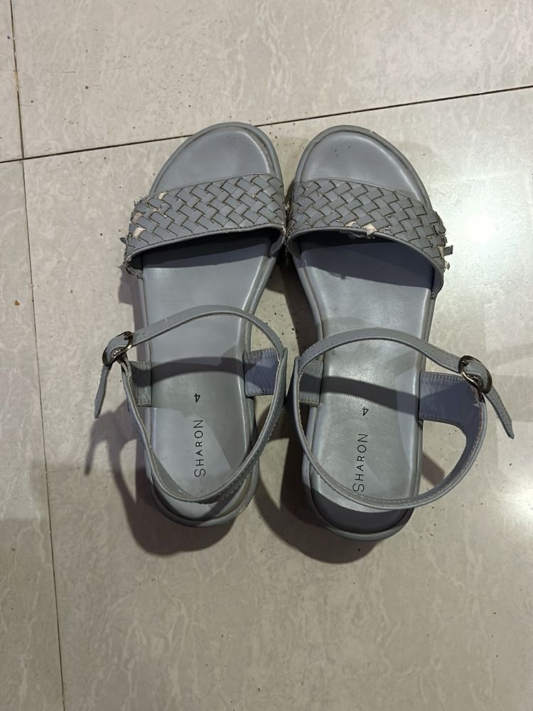 Khadims Grey Sandal Size UK4/EURO37