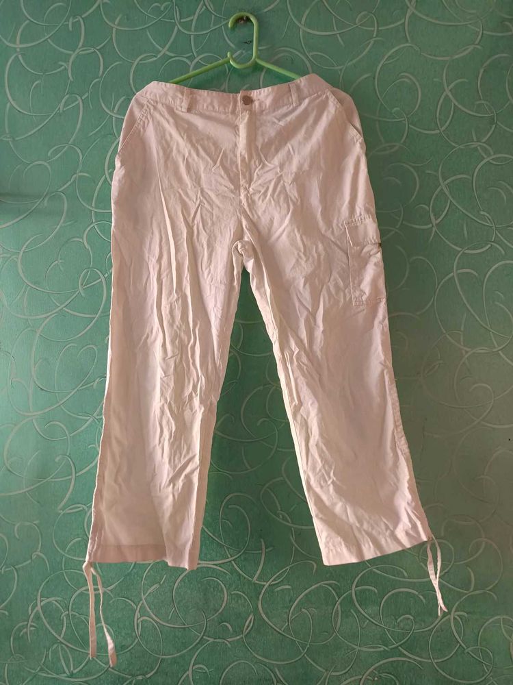 White Cargo Pant