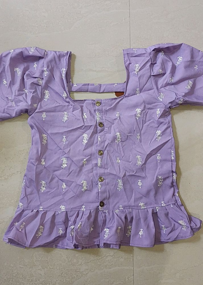 Lavender Crep Top😍🥰