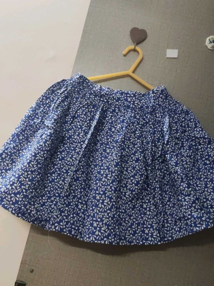 Blue Short Skirt (Elastic Belt)