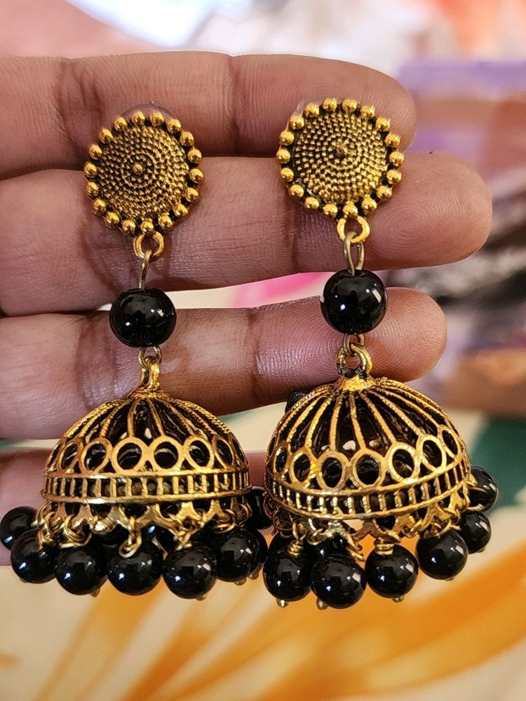 Oxidized Jhumkas