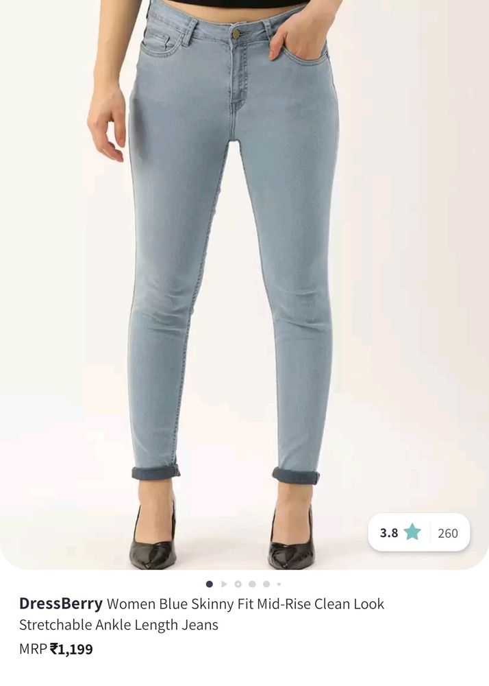 Dressberry blue mid raise jeans