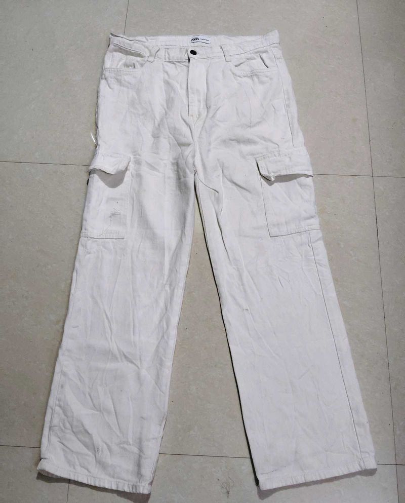 Zara White Cargo