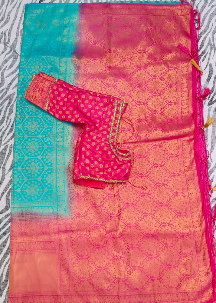 new pink colour soft pattu saree