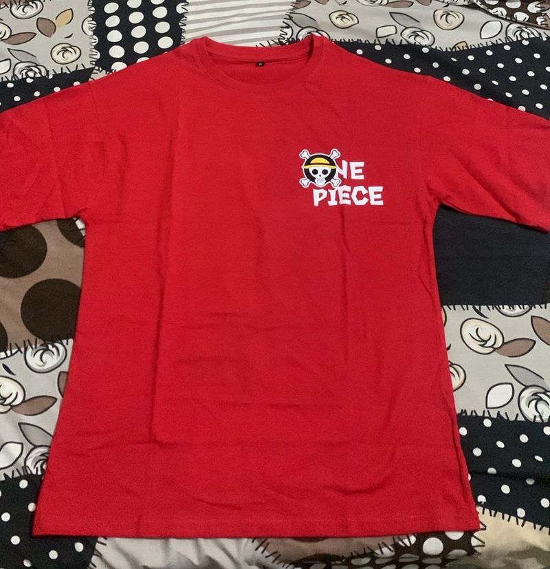 Red Color Printed Tshirt