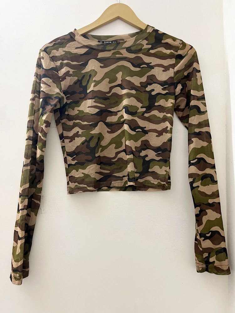 Mesh Camouflage Top