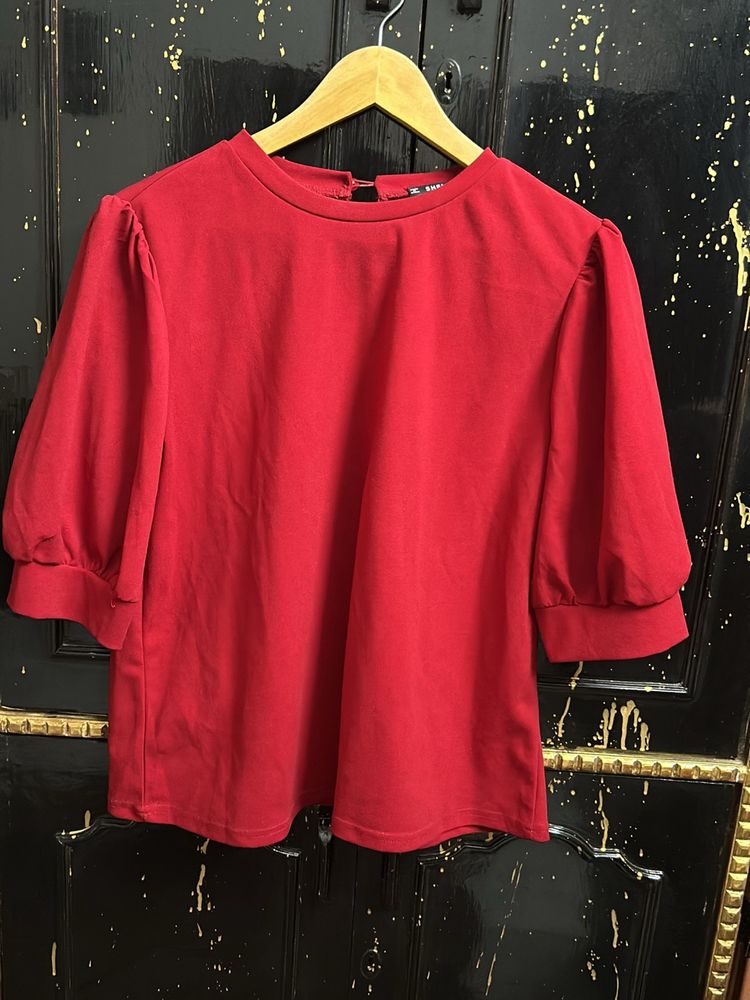 Shein Deep Red Top