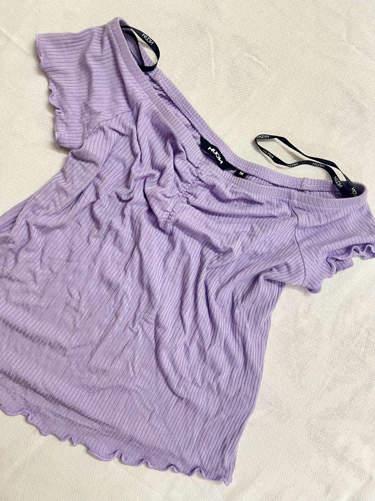 Lavender Off Shoulder Top