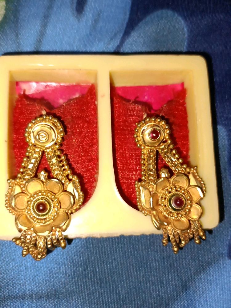 Golden Artificial Earrings