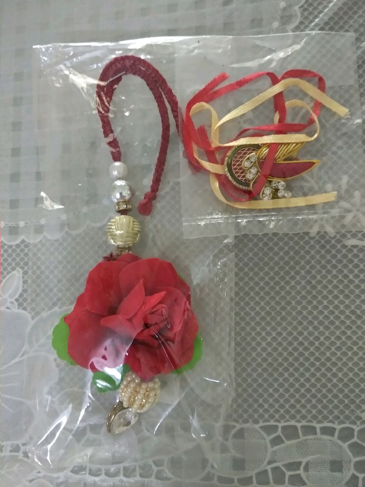 Red Rose Rakhis for Bhai Bhabhi