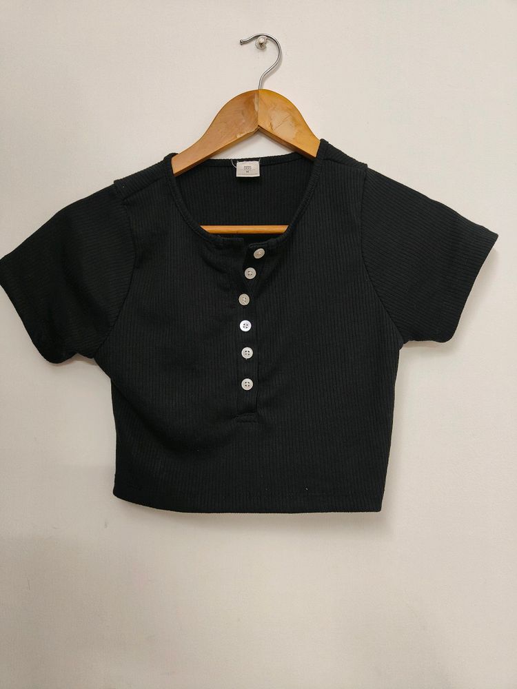 Buttoned Up Crop Top