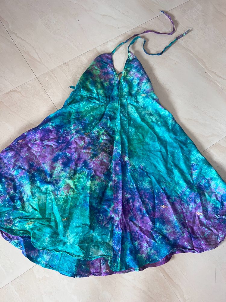 Ladies Small Maxi dress, mandala  Tie Dye Design