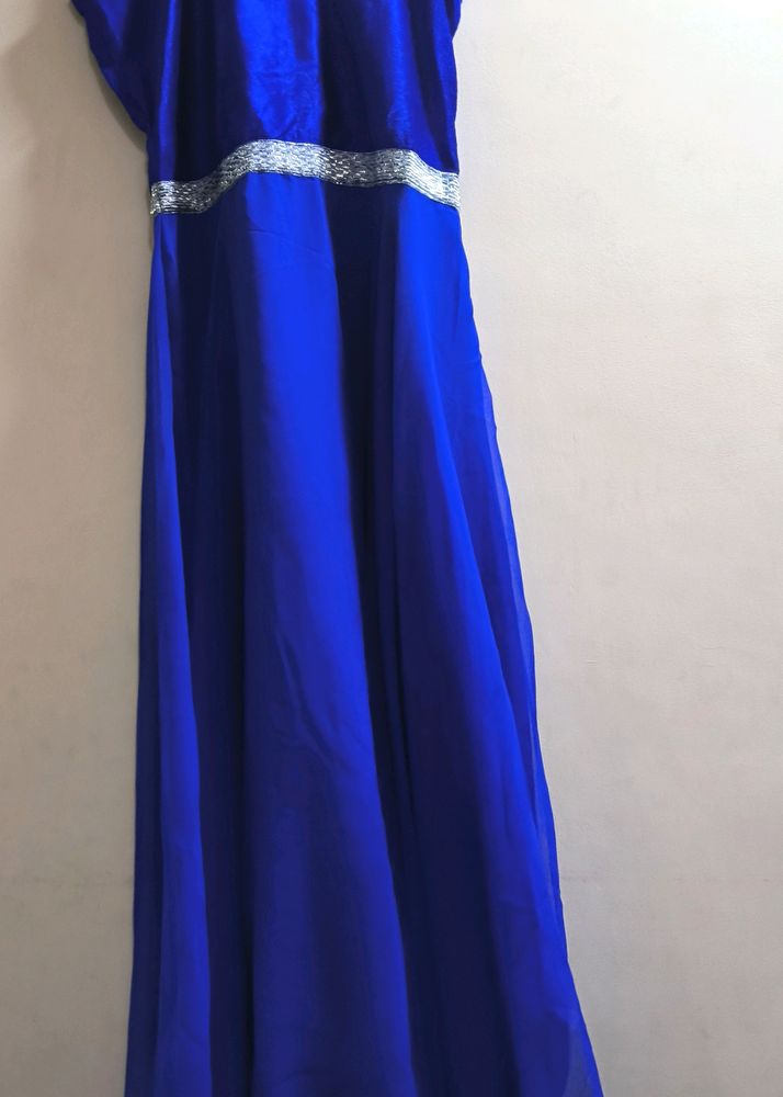 Blue Colour Full Length Gown