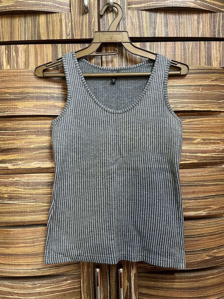 Striped Grey Tank Top