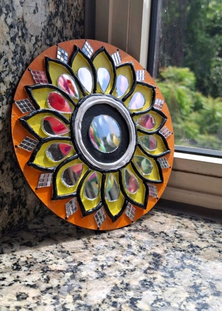 Sunflower Diya Or TeaCandle Plate / Wall Hanging