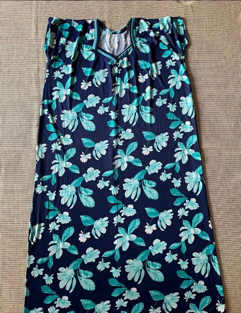 SALE - Navy Blue Printed Nighty