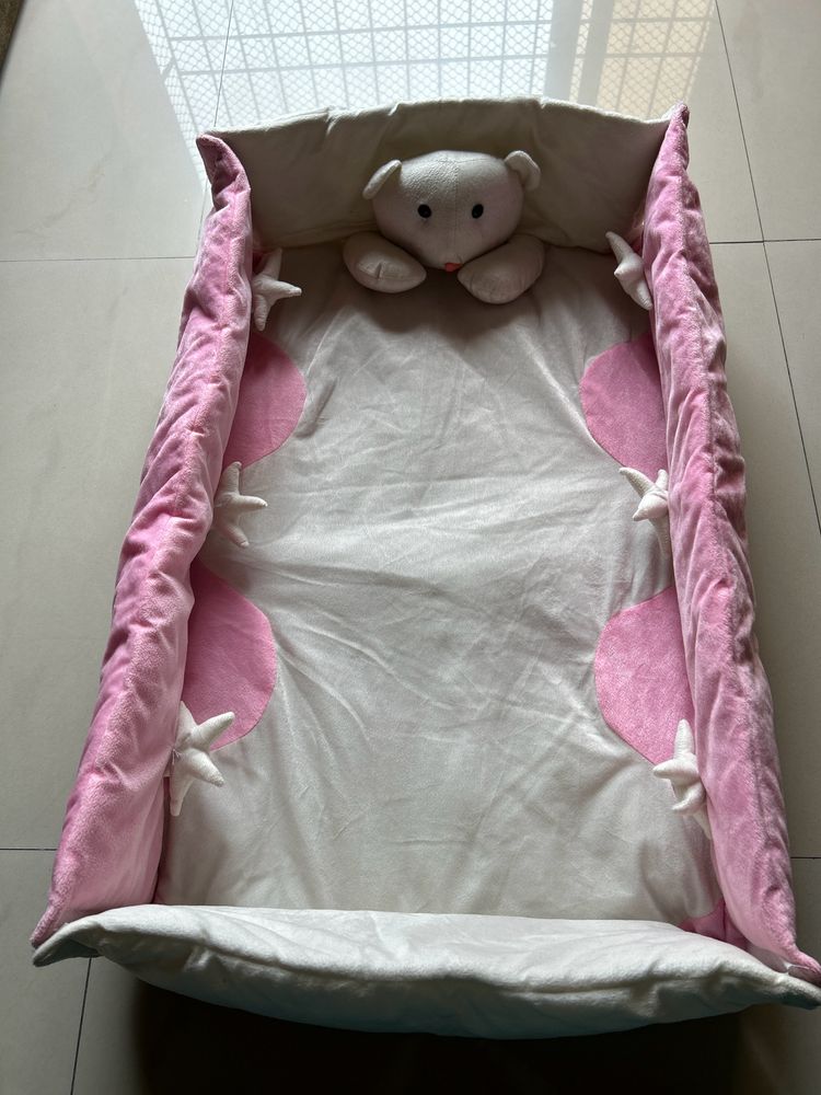 Baby Soft Bed For 0-5 Months And Free 3 Frocks