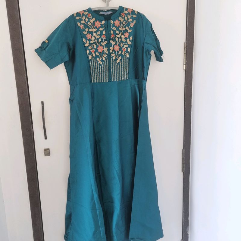 green long kurta