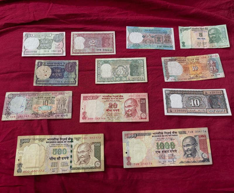 Old Indian Currency Set