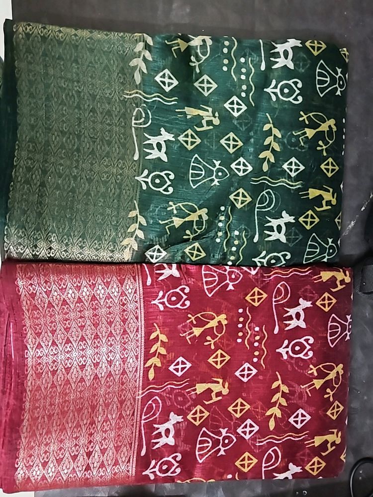 Poly Silk Kota Saree In Combo