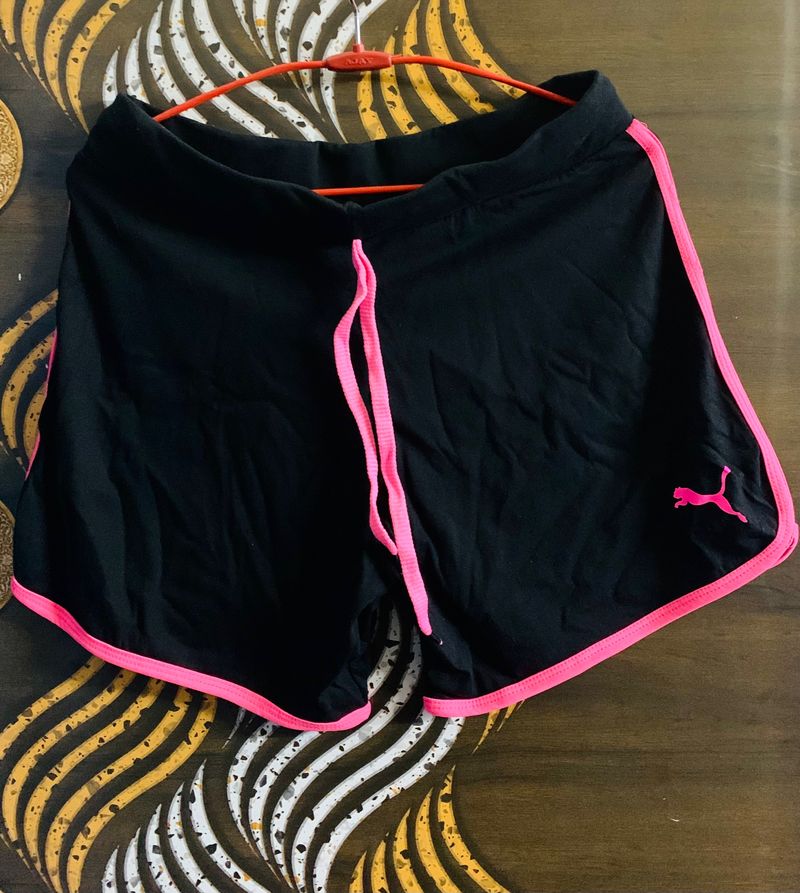 Cute Black N Pink Shorts