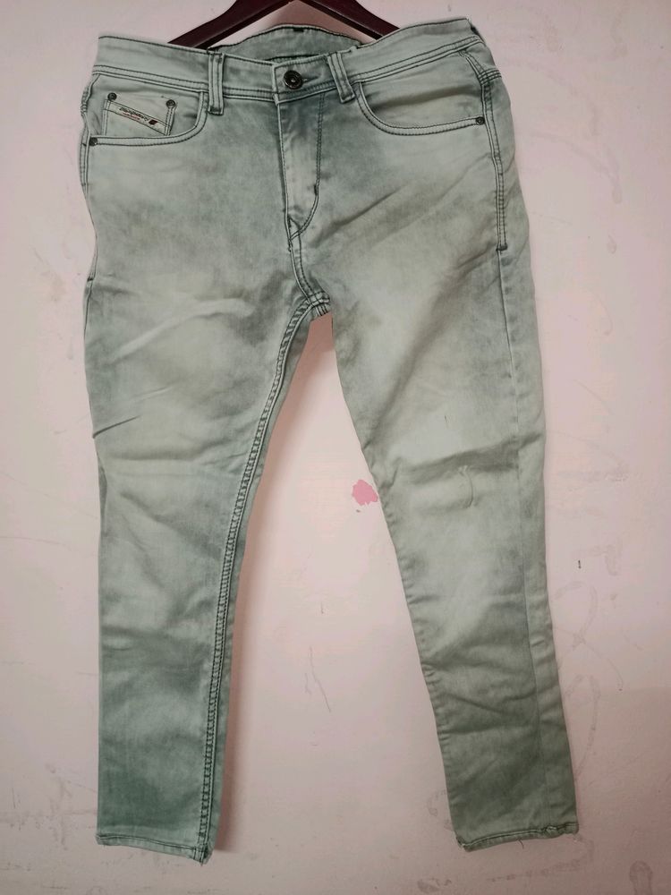 Grey Denim Pants