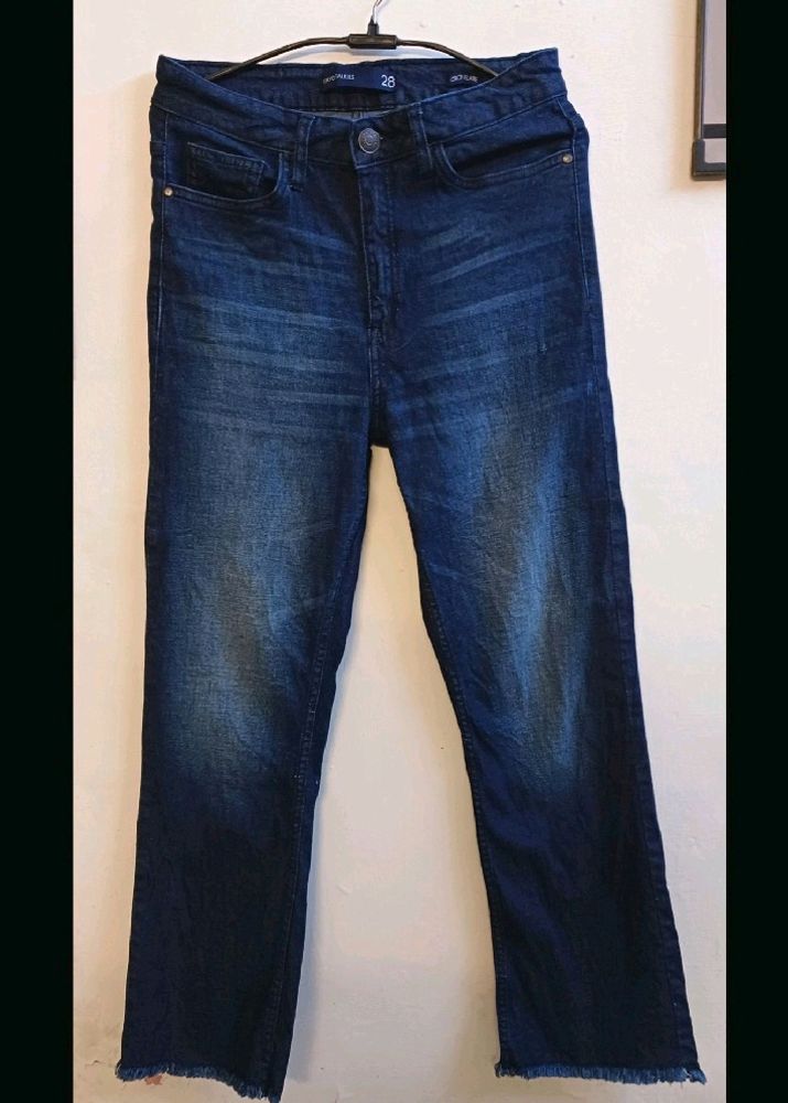 Women Hight Waist Straight Fit Blue Jeans (New)