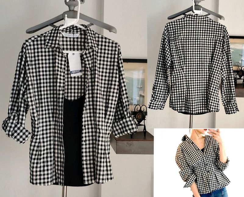 Zara gingham Checked Shirt