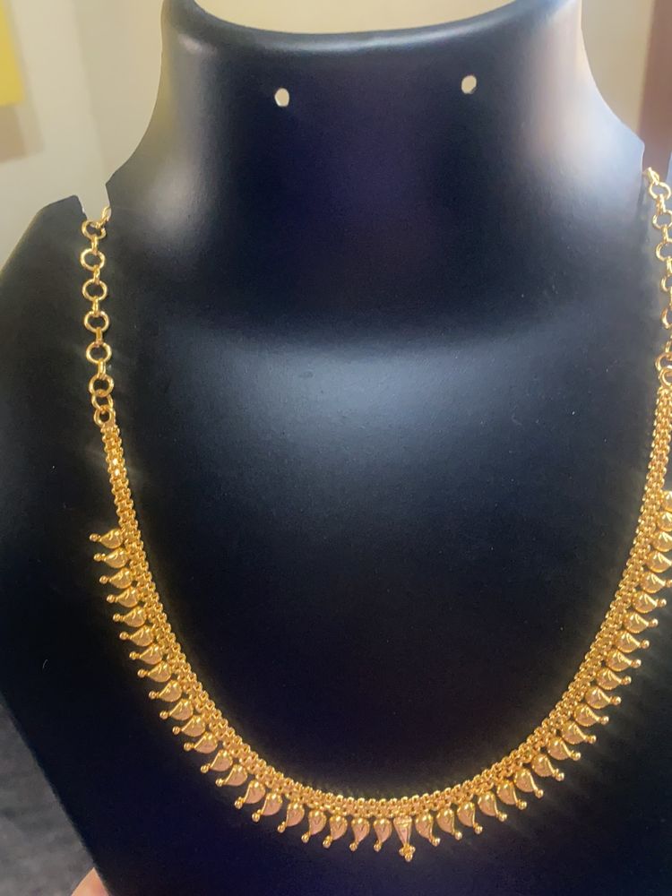 Hand Made One Gram Gold Necklaces Jwellary.18 Inches .wholesale Price U Never Seen