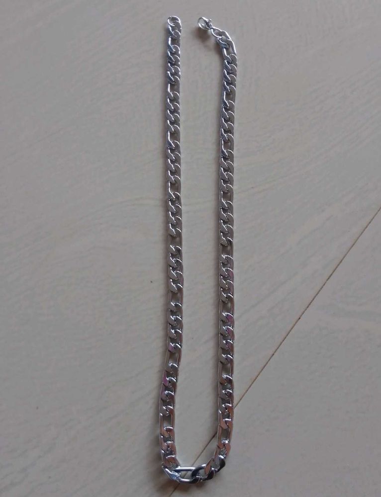 Silver Steel Chain For Boys