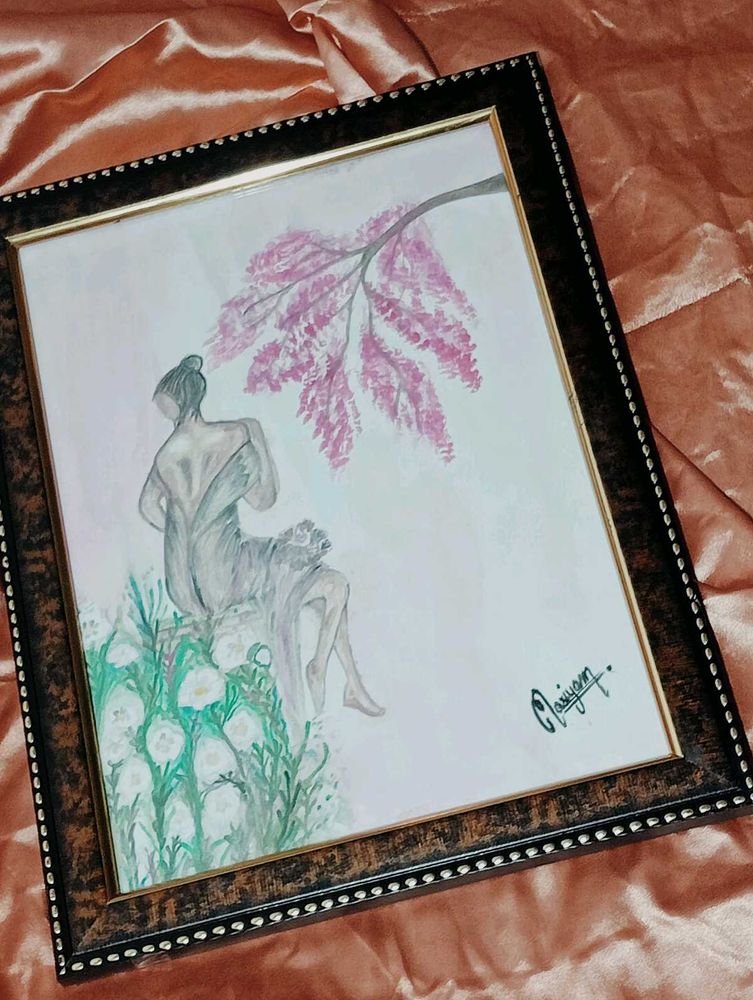 Girl Painting Frame