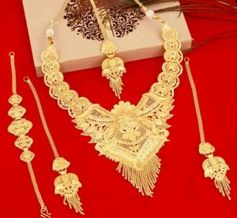 1 Gram GOLD Plated Jewellery Necklace Set