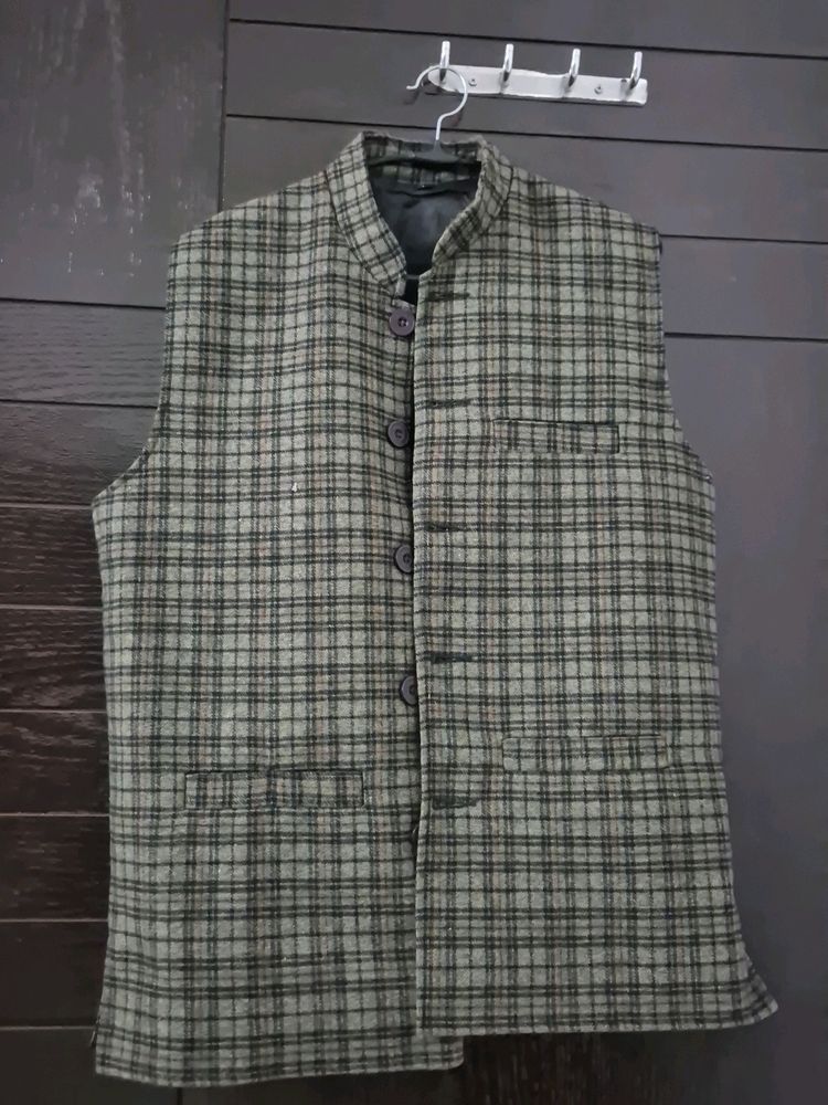 Checked Waist Coat