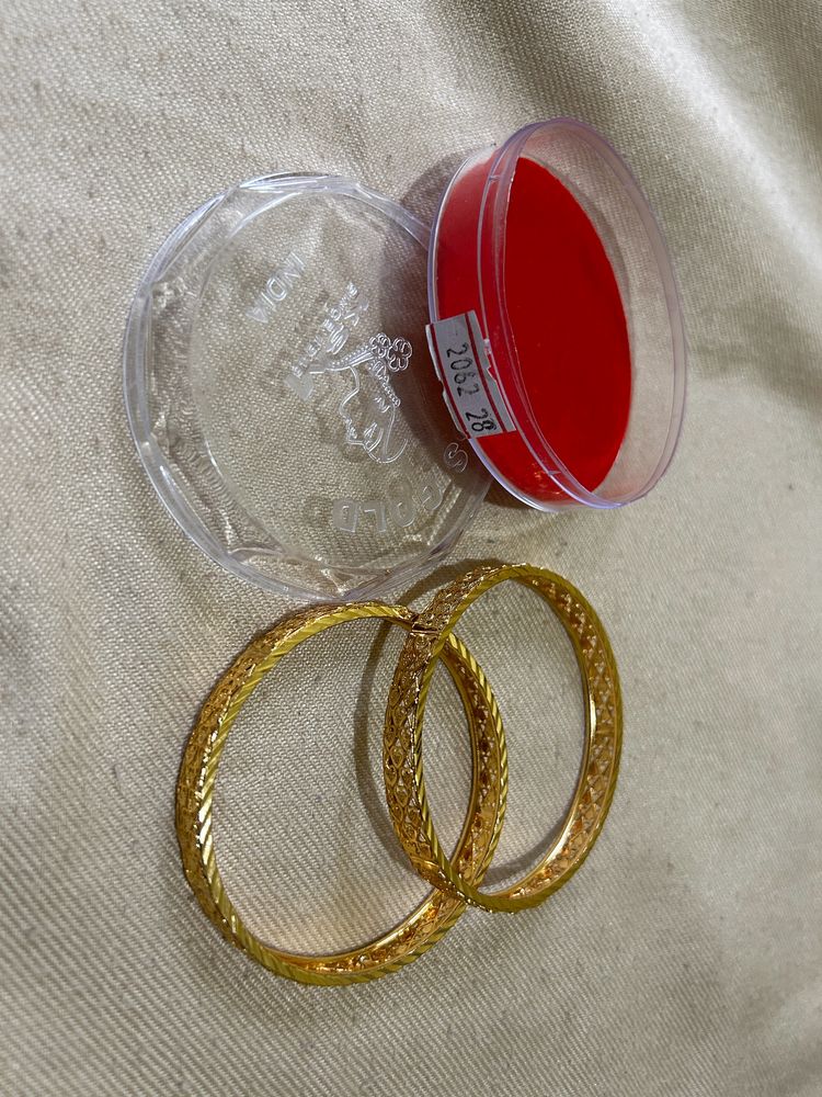 PREMIUM One Gram Gold Bangles 2-8 Size Brand New