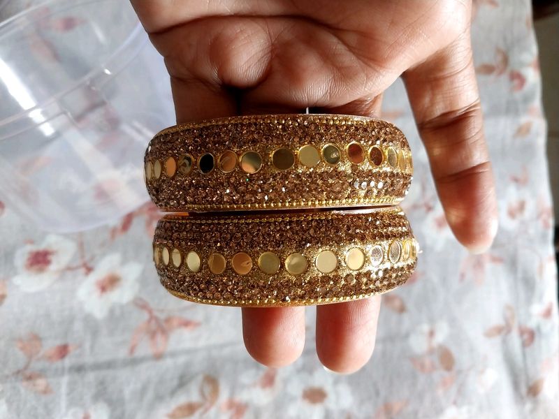 Golden Stone Bangles