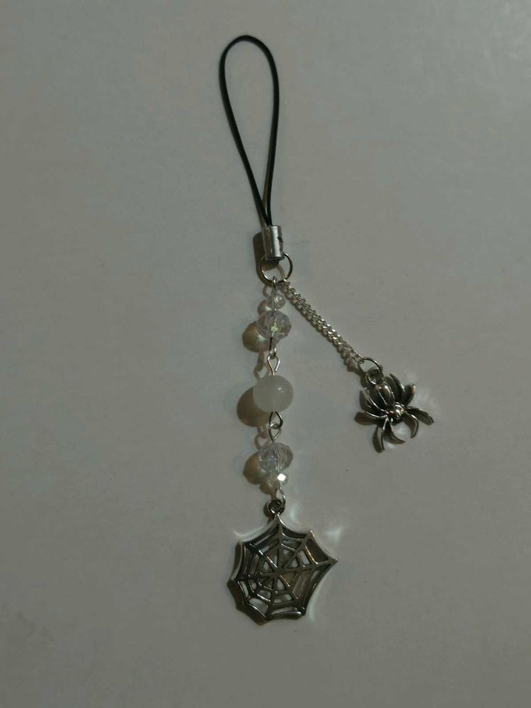 Gothic Spider Web Phone Charm