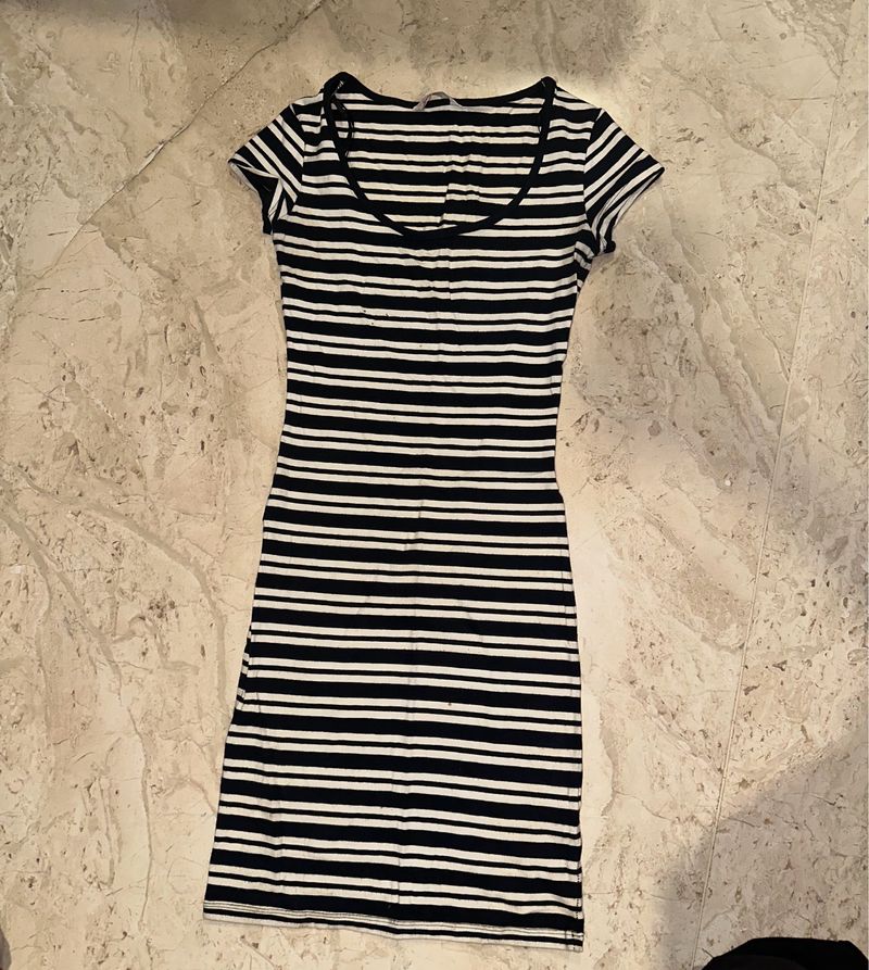 Stripped Bodycon Dress