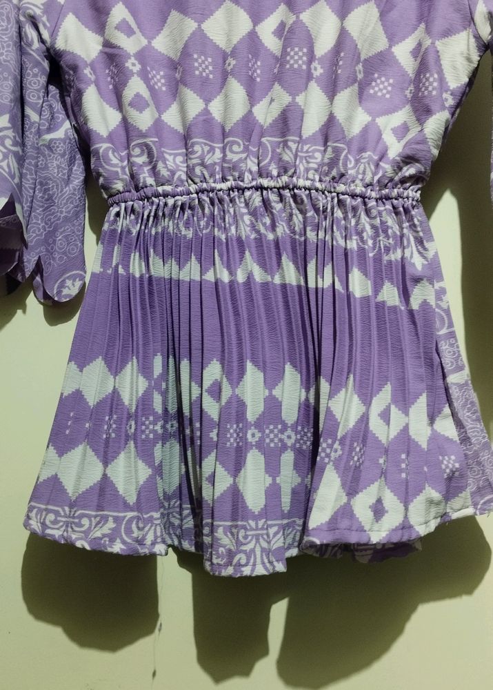 Purple High Neck Top For Ladies & Girls