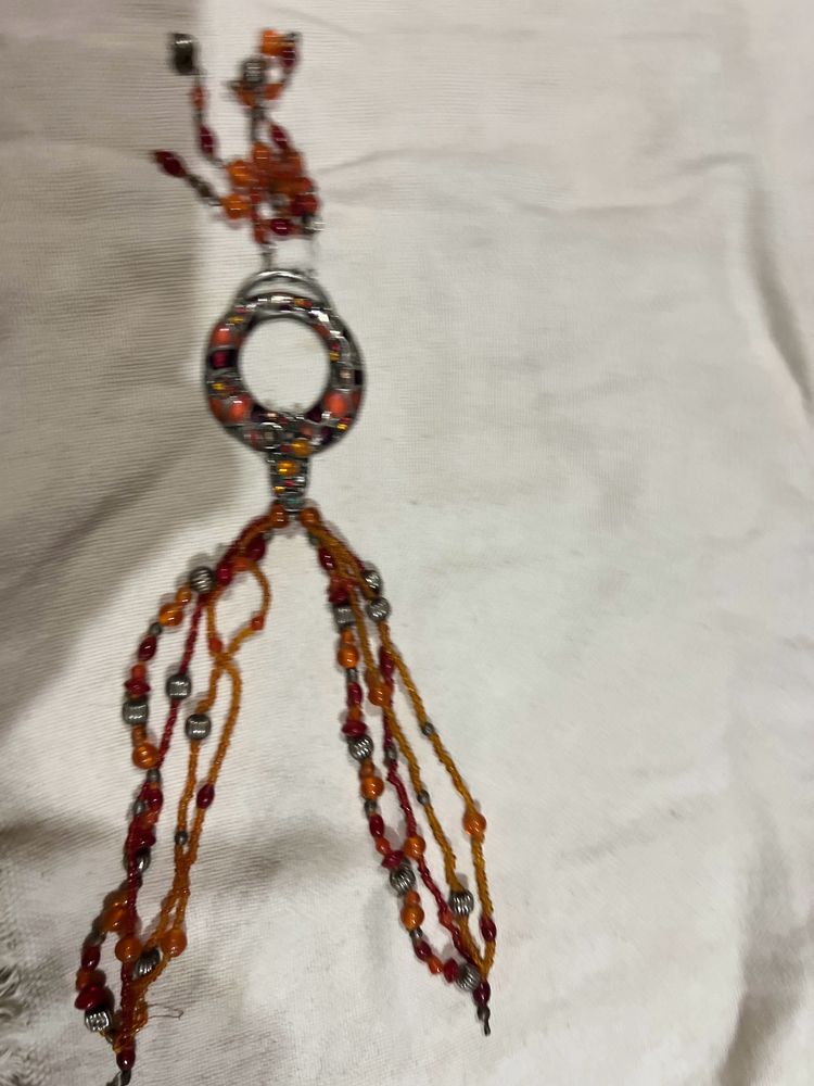 Orange Beaded Neck piece