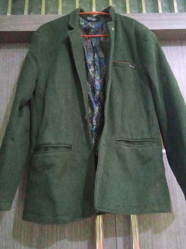 Men Dark Green Jacket