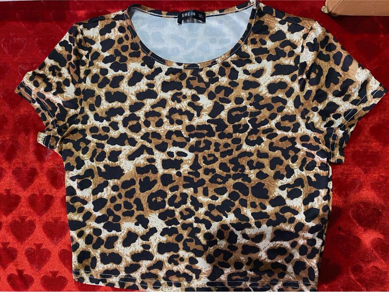 Shein Leopard Print Top